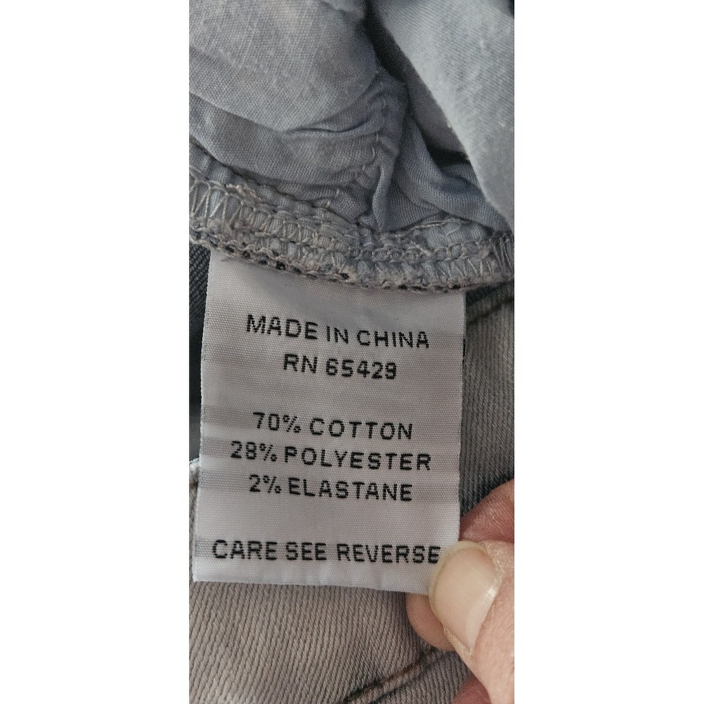 LUXE MODA woman‎ Sz 10 acid wash split leg ankle straight stretch jeans - Picture 5 of 7